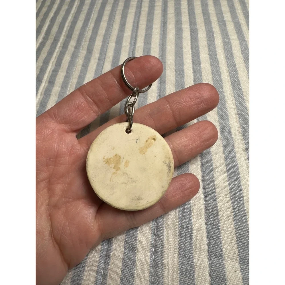 Vintage Zacatecas‎ Mexico Souvenir Keychain Resin Carved Stone Look Teleferico
